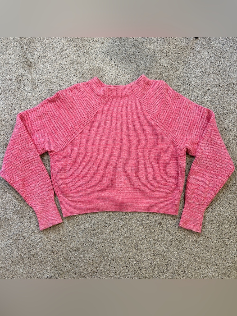 Free People Pink Crewneck Knit Sweater